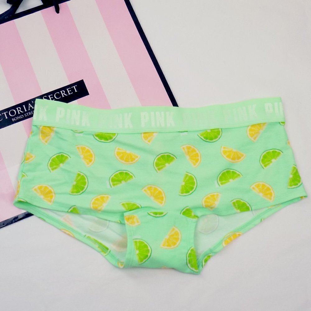 nwt VS boy short shorty lemon lime fruit food panty panties undies